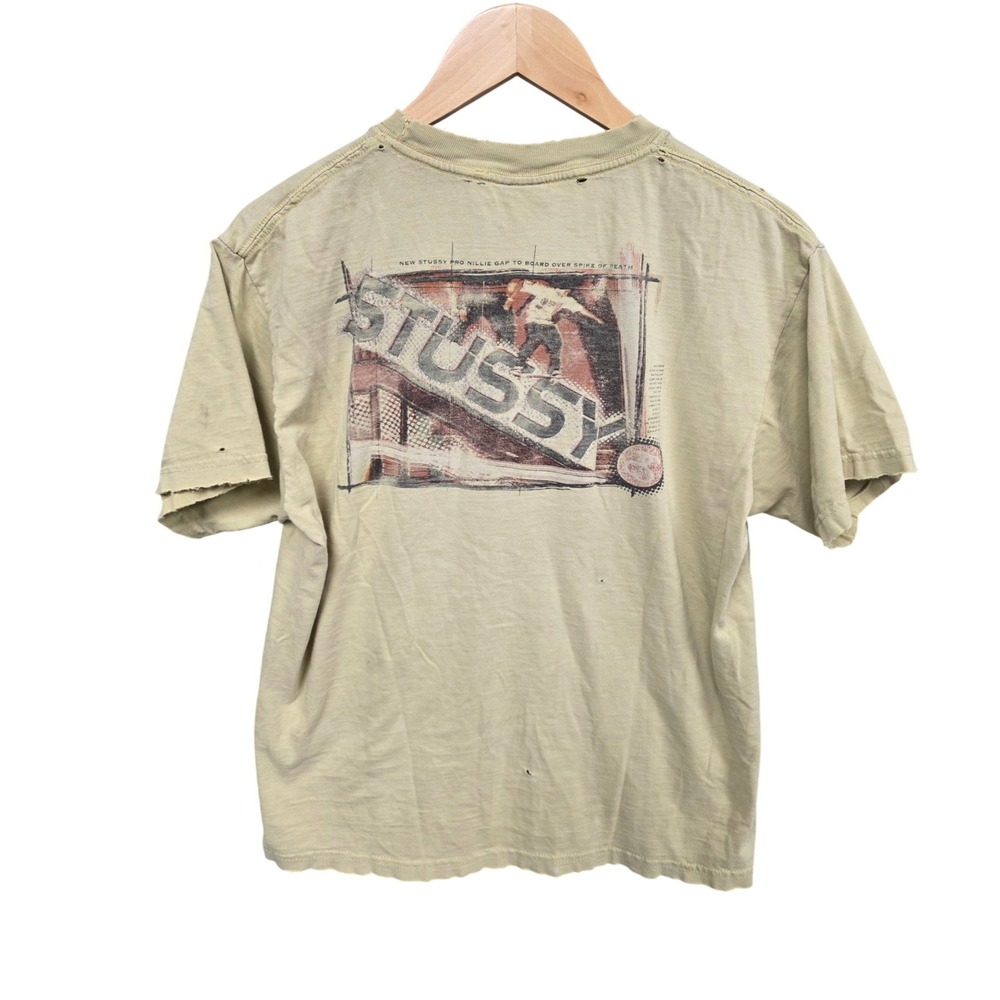 Stussy OG Vintage 90's Distressed Graphic T-Shirt Men Skater Streetwear Retro